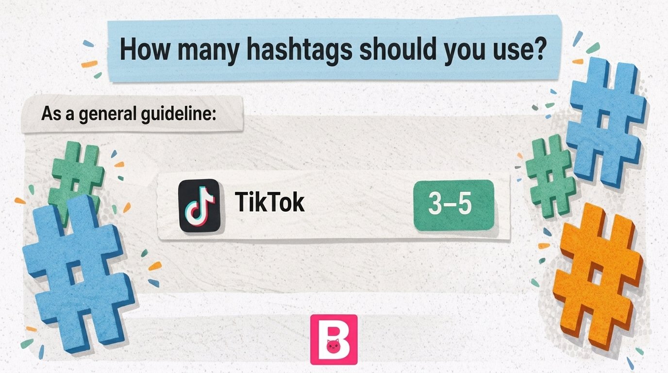 how many hashtags should I use on TikTok